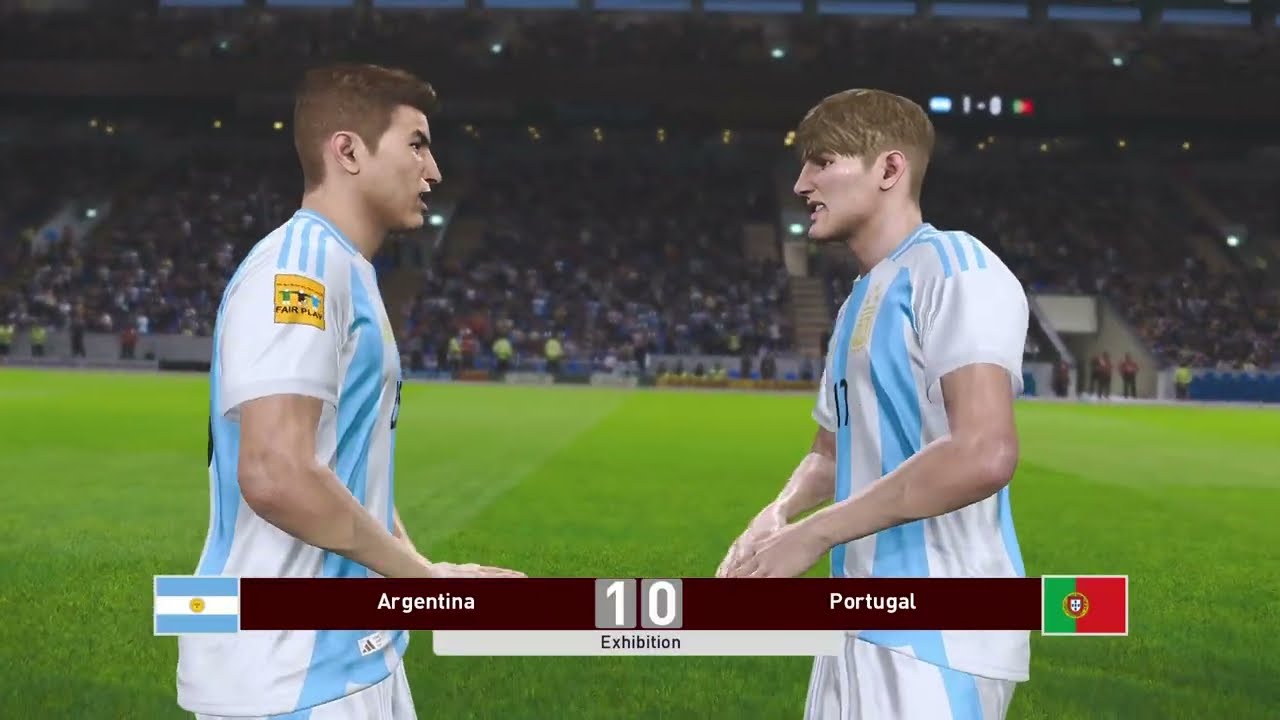 Аргентина против Португалии | Полный матч, все голы! Симулятор eFootball PES | Специальный выпуск...