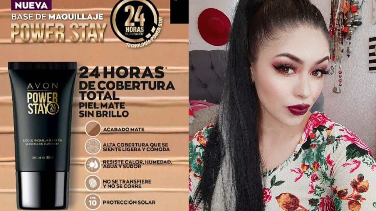 ***NUEVA**MAQUILLAJE 24HRS POWER STAY AVON ***