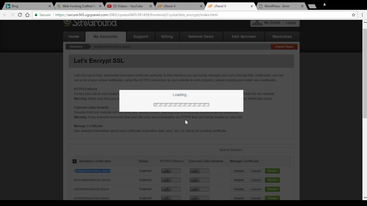 Siteground free SSL certificate review: Activation on Wordpress & enforce HTTPS URL