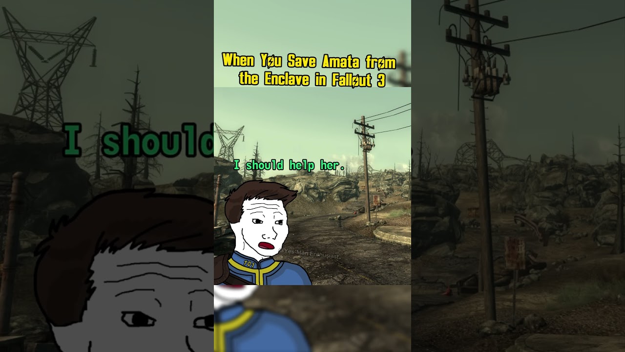 When You Save Amata from the Enclave in Fallout 3: 