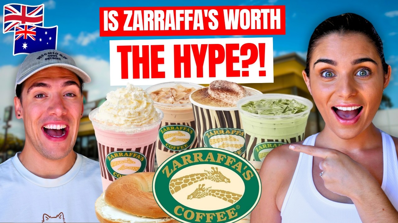 British Couple React to Zarraffa’s Coffee in Australia!