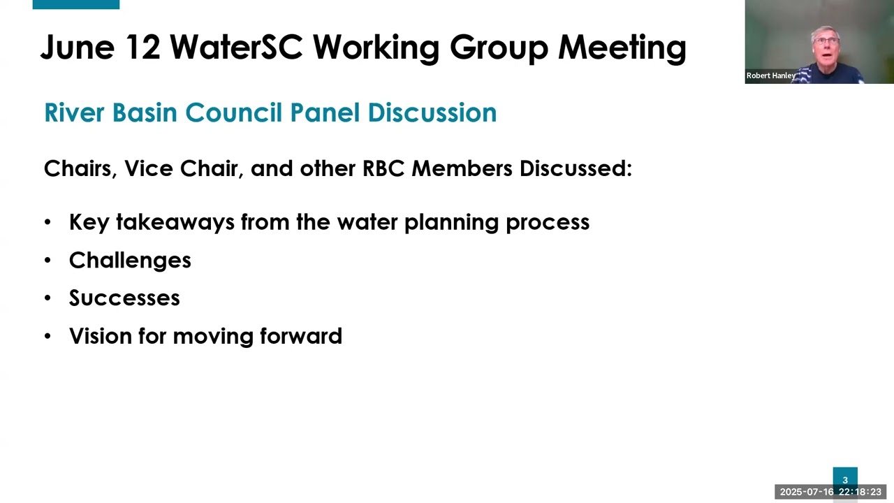 Saluda River Basin Council Meeting #25 | July 16, 2025