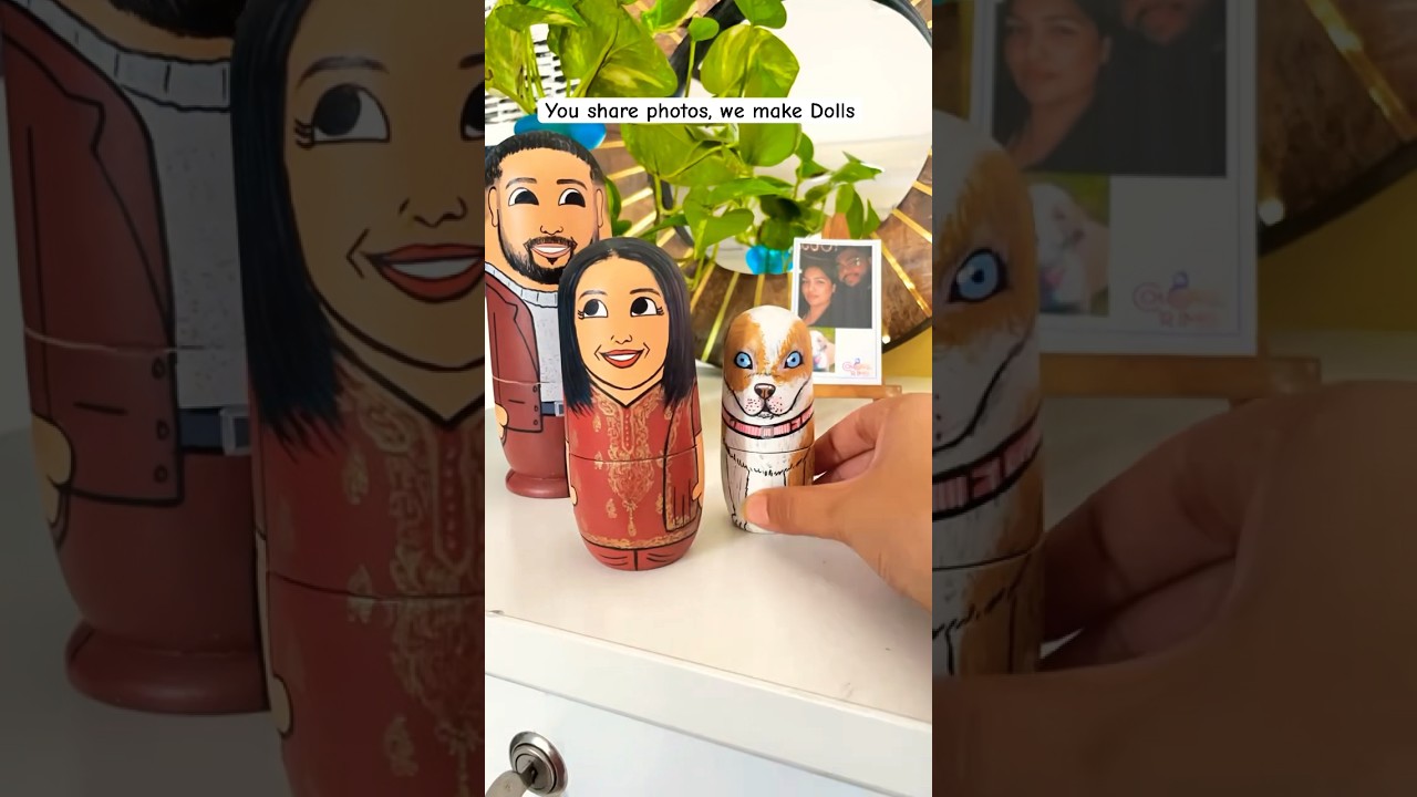 Hand made with love and intricate details, Personalised Nesting Dolls #shorts #youtubeshorts #art