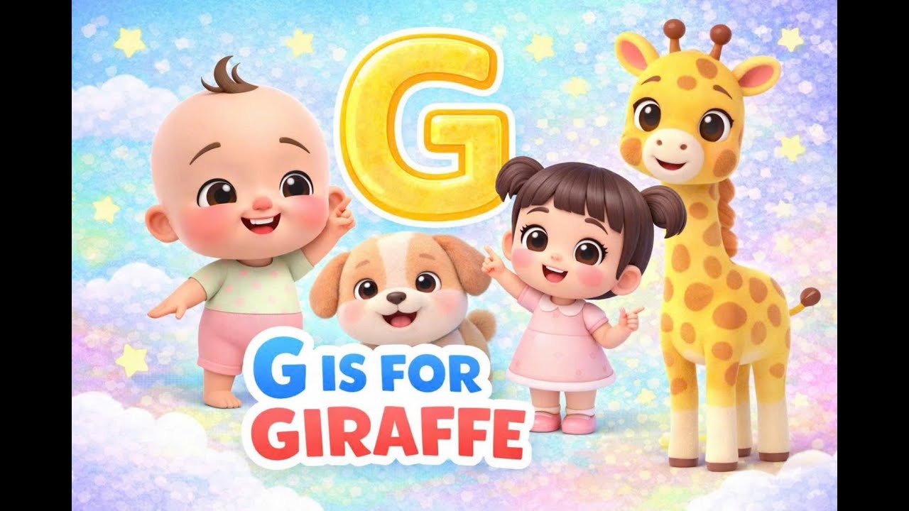 G is for Giraffe 🦒 | Learn Letter G | ABC Songs for Kids | KiddyVibe Tunes