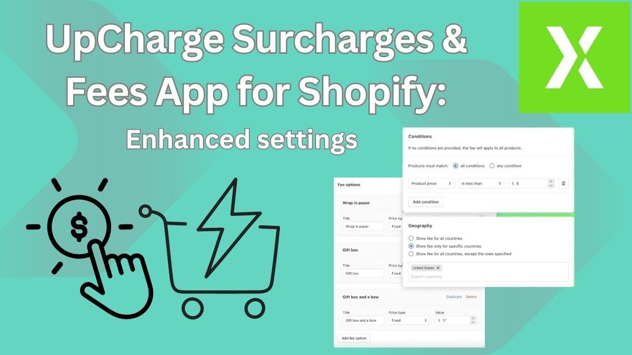 UpCharge Surcharges & Fees App for Shopify: Enhanced settings