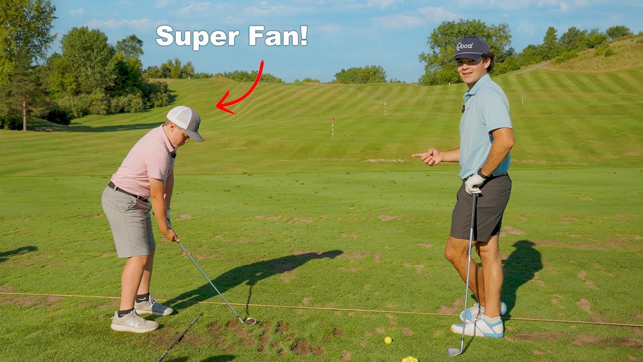 I surprised a fan with a golf lesson!