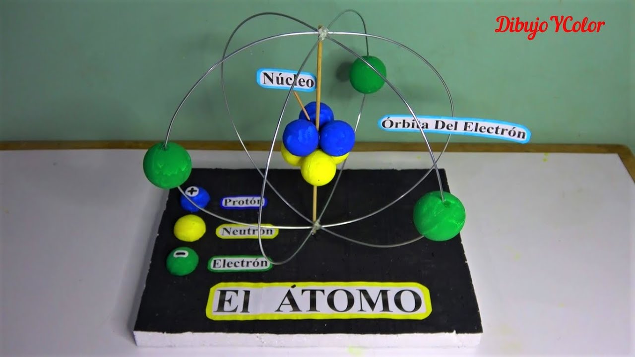 Como hacer MAQUETA del ATOMO modelo RUTHERFORD paso a paso / model of the atom