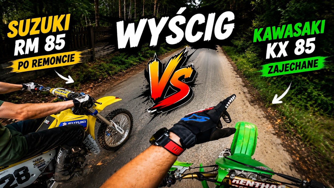 Wyścig - Najdroższe Suzuki RM 85 po remoncie vs zajechane Kawasaki kx 85 + Mega podjazdy i gleby