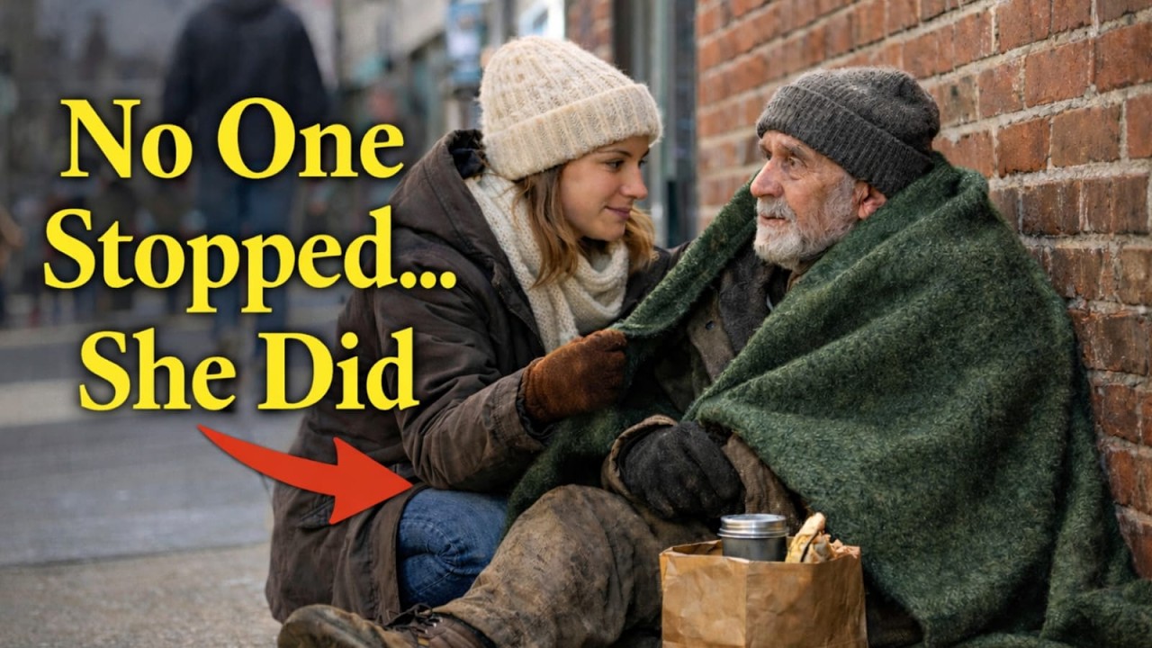 The Girl Noticed a Poor Man Sleeping in the Cold… So She Did Something Unexpected
