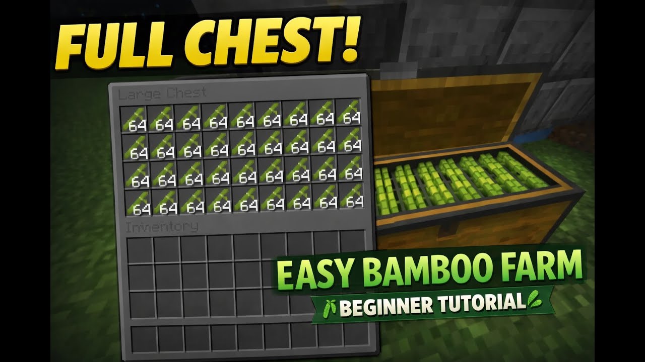 Best Bamboo Farm in Minecraft | Beginner Friendly Tutorial