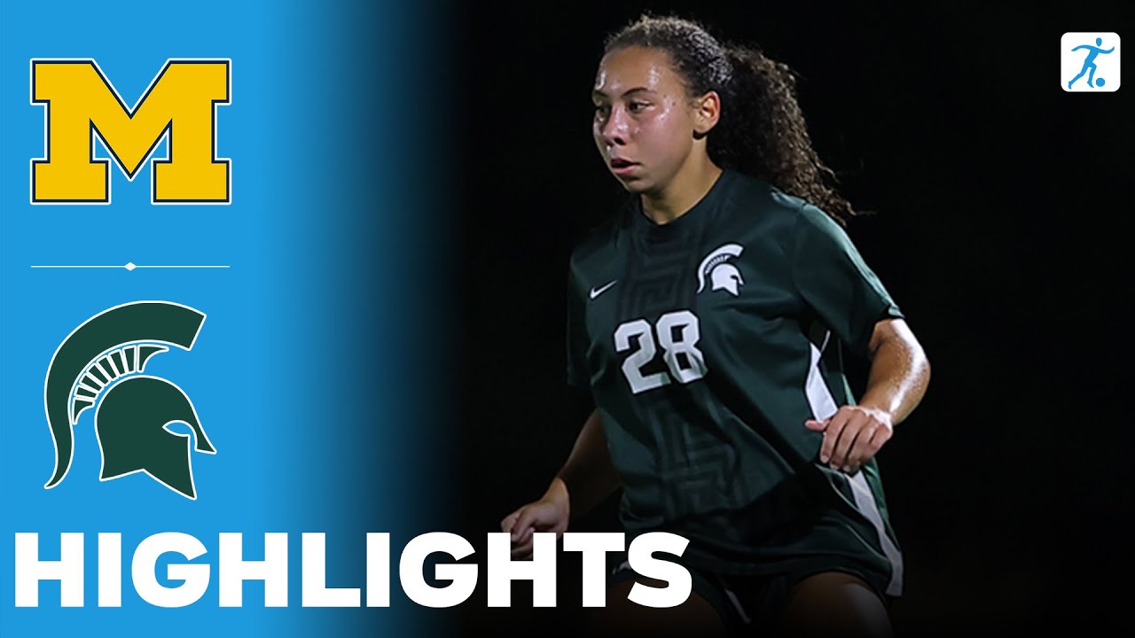 Michigan vs Michigan State | NCAA College Women's Soccer | Highlights - October 09, 2025