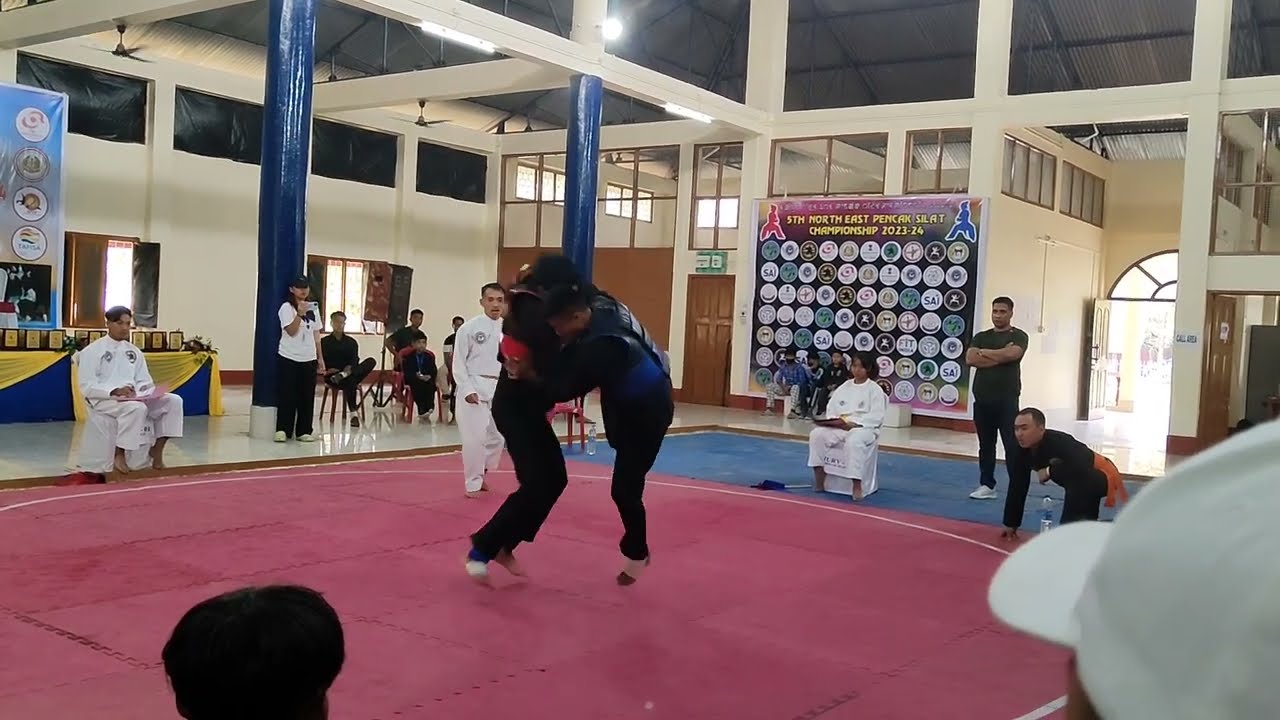 North East Pencak silat championship Manipur . Assam blue vs Nagaland Red