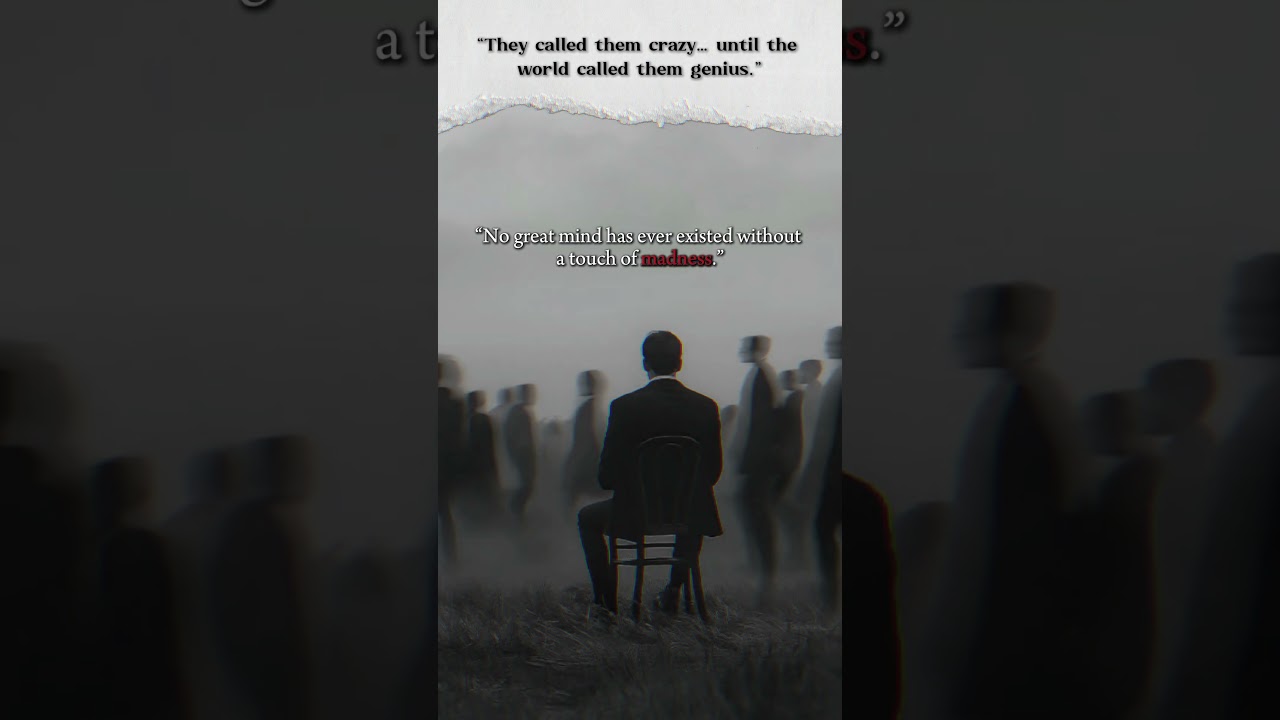 The Hidden Link Between Genius and Madness. #shorts #quotes #motivation #mindset #mentalhealth