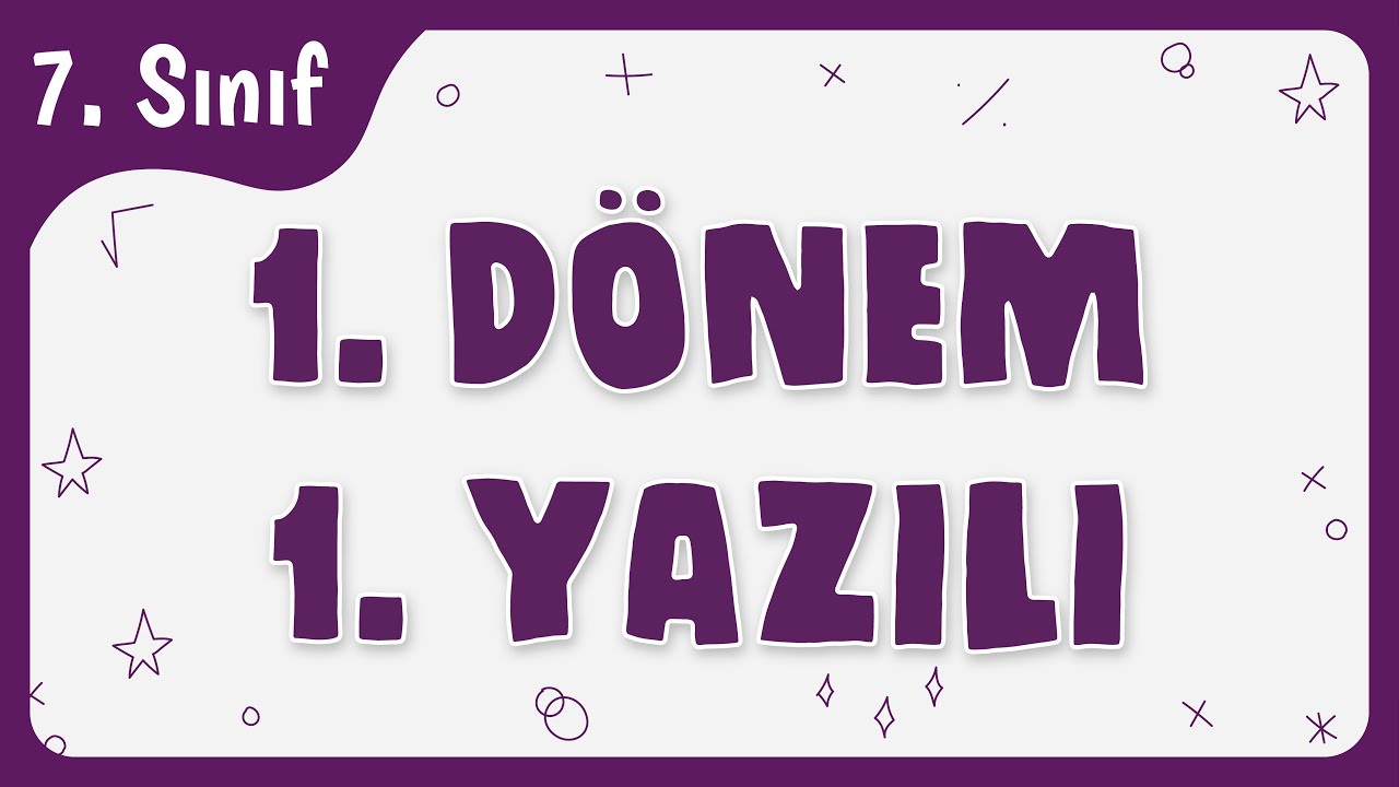 7.Sınıf Matematik 1.Dönem 1.Yazılı | 100 Aldıran Sınav Çalışması