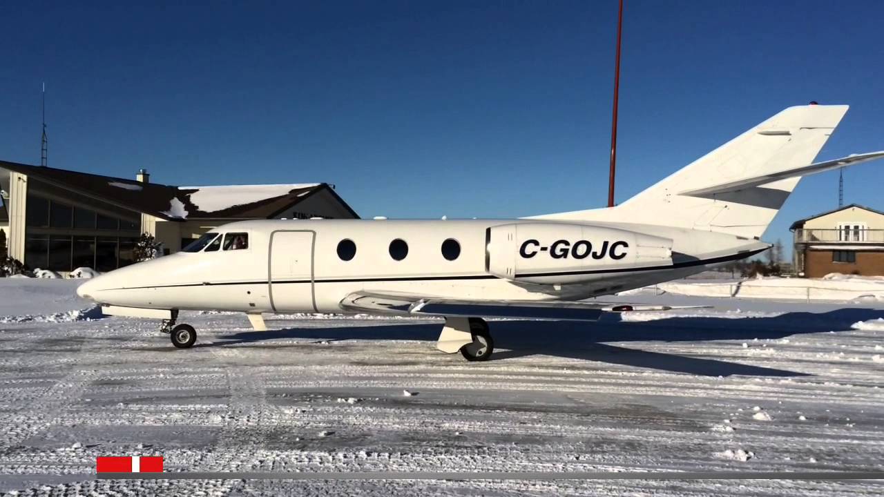 Dassault Falcon 10 startup taxi departure