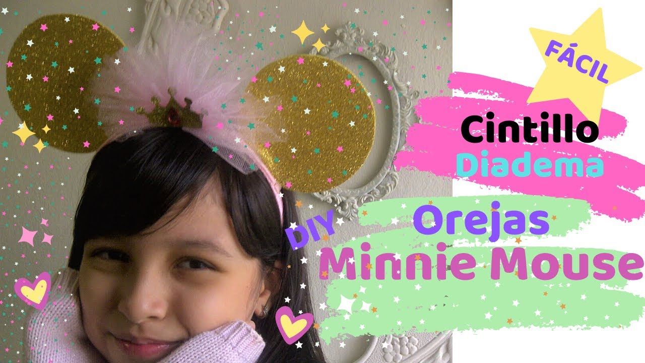 Cintillo Diadema Orejas Minnie Mouse FÁCIL- Foami - Lazo Tull/ - Headband -Hair Bow - Foam