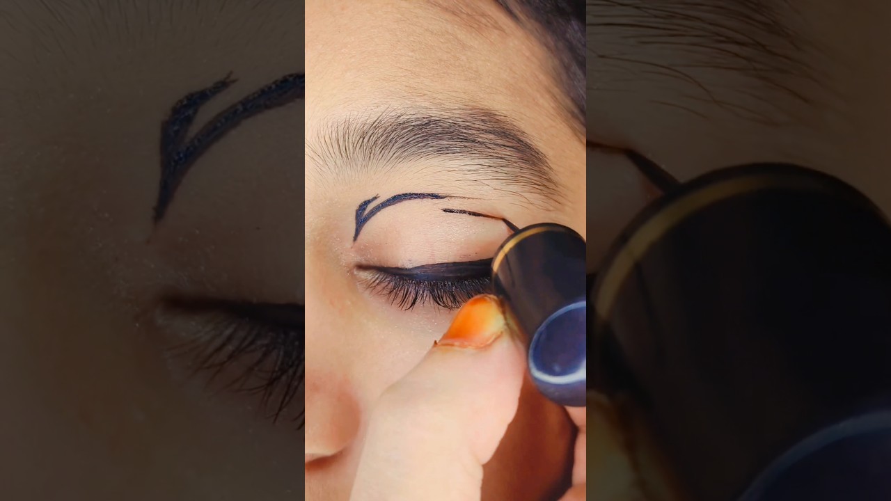 🎨 Unique Graphic Eyeliner Look | Creative Eye Makeup Tutorial #Shorts 💖✨ #shorts