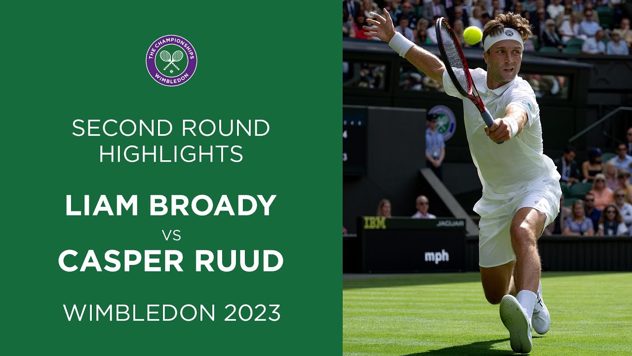 Liam Broady vs Casper Ruud | Second Round Highlights | Wimbledon 2023