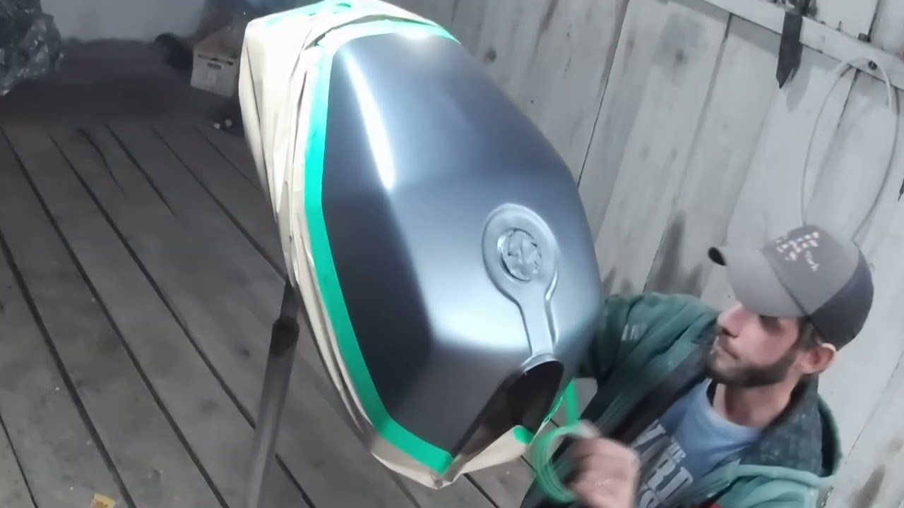 Reforma CB 450 DX parte 2 pintura do tanque