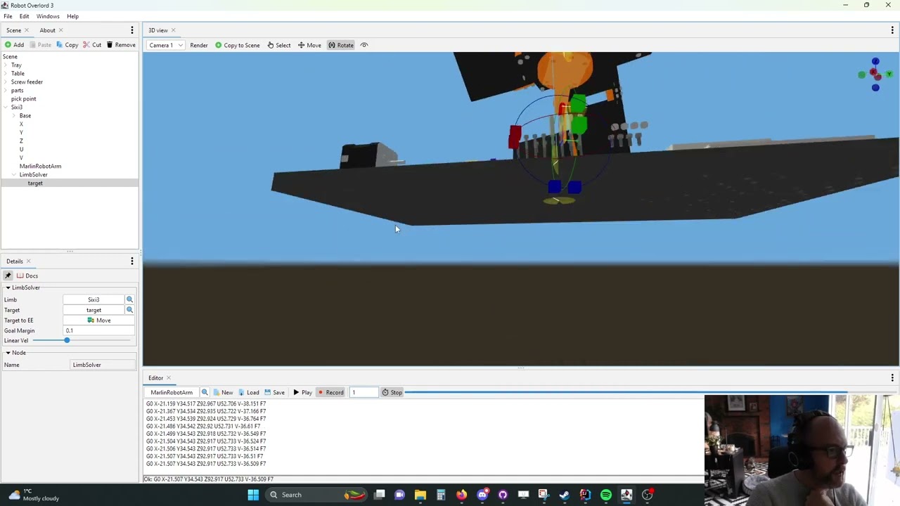 Robot Overlord 3 beta 2: How to record and play back robot arms