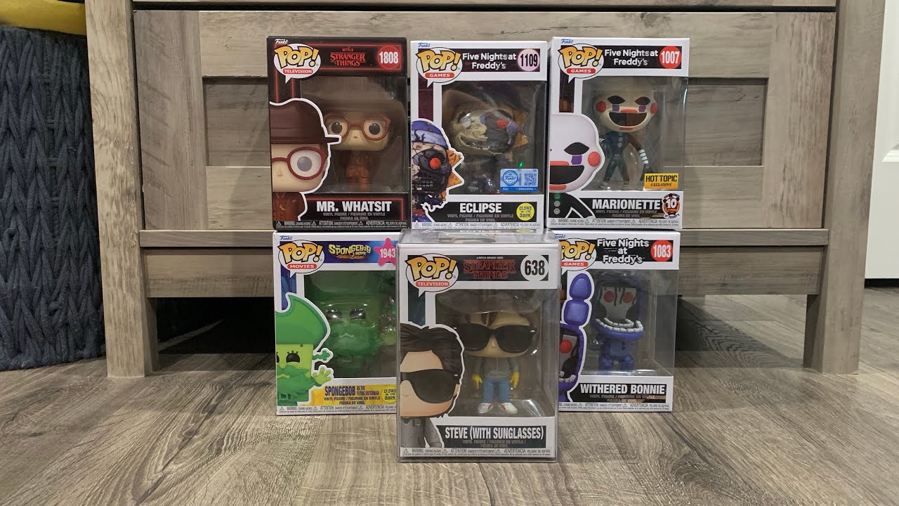 I got new Funko pops! #joeydoes #strangerthings #fnaf #funkopop #spongebob #thesimpsons 