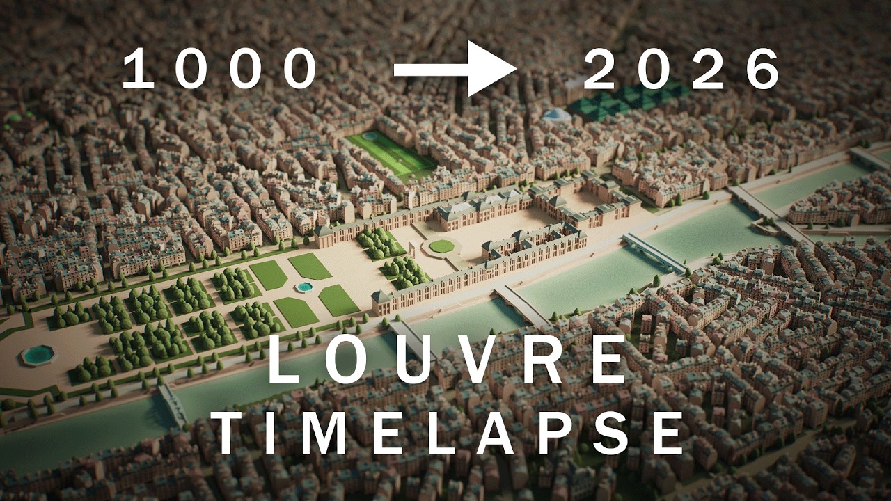 LOUVRE - 3D TIMELAPSE (No AI)
