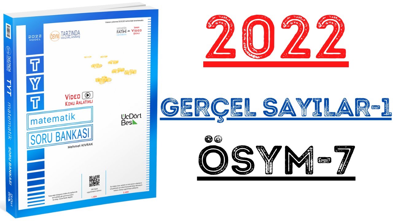 (2022) 345 TYT MATEMATİK | GERÇEL SAYILAR-1 ÖSYM TADINDA-7 | #yks2022 #tyt2022 #2022tayfa #345