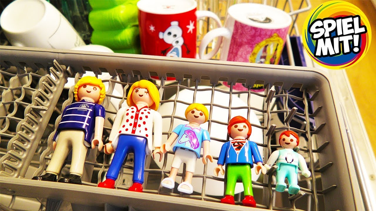 PLAYMOBIL FIGUREN REINIGEN Überlebt Familie Vogel den Geschirrspüler? Spülmaschinen Experiment