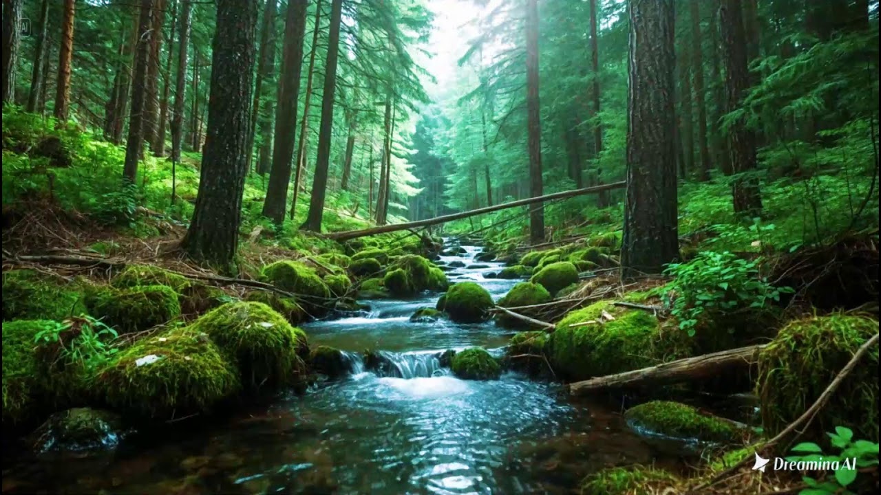Forest Stream Sounds, Beautiful Birds Chirping, 8 hours Nature Sounds for Sleeping