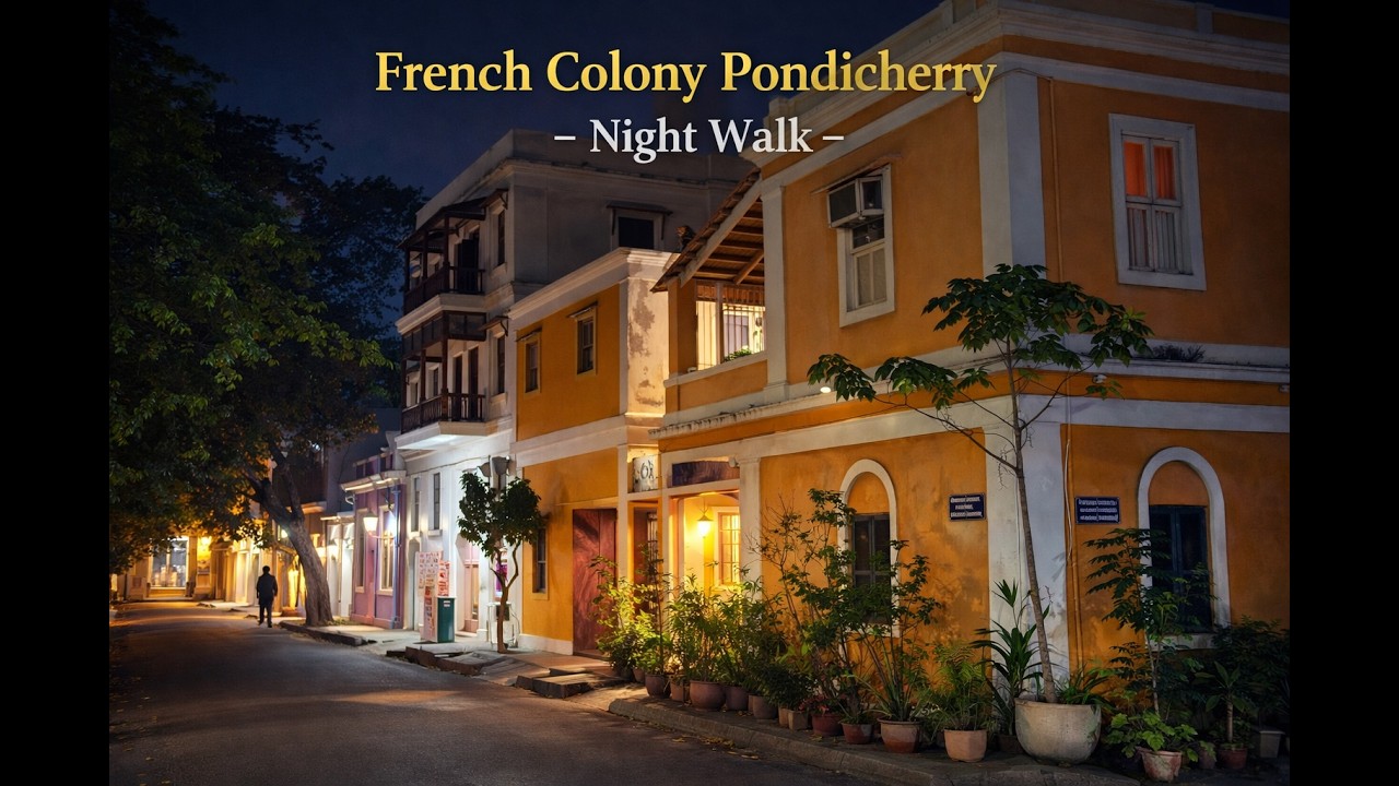 French colony pondicherry - Night walk 