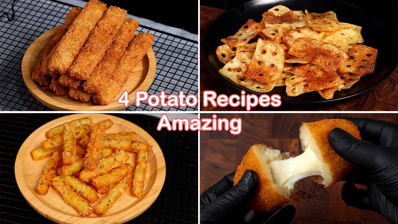 4 Amazing Perfect Crispy French Fries | Potato Stick Delicious and Easy | ASMR