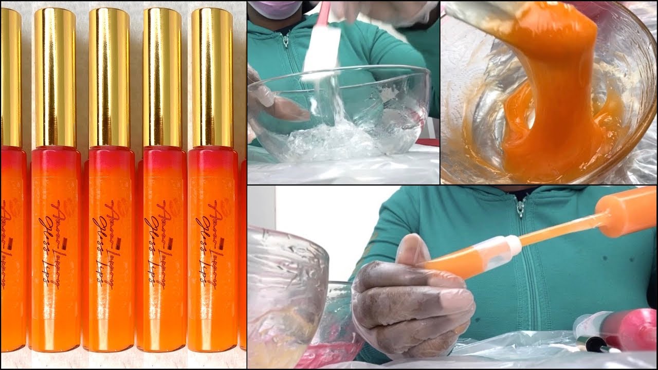 HOW TO MAKE LIP GLOSS | 2 COLOR OMBRE GLOSS DIY | STEP BY STEP LIP GLOSS MAKING TUTORIAL
