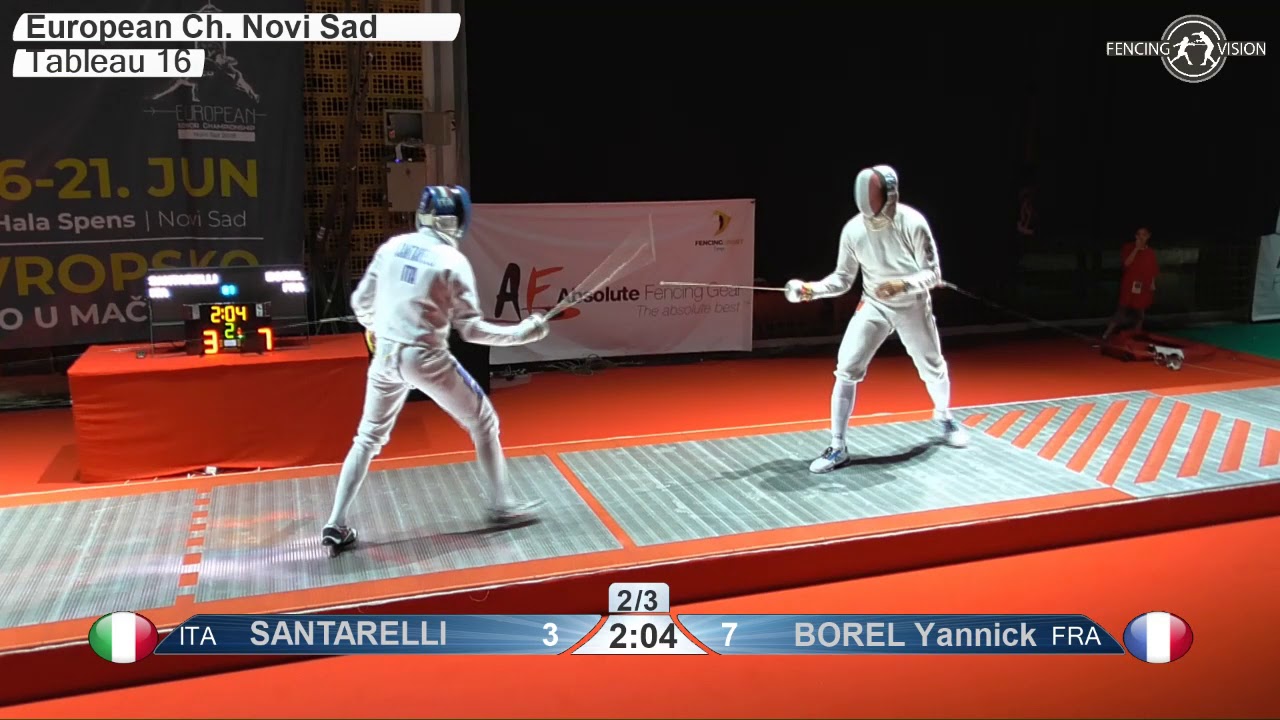 2018 T16 07 M E Individual Novi Sad SRB European Championships RED SANTARELLI ITA vs BOREL FRA