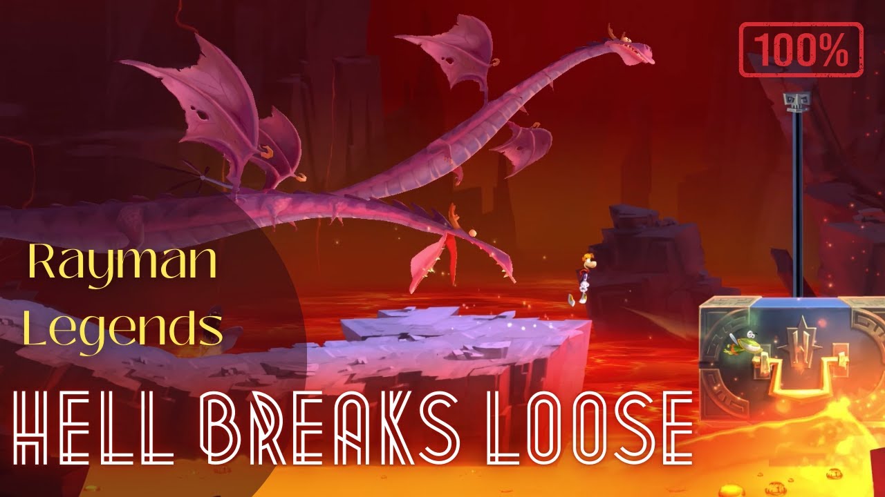🐉 Rayman Legends – Hell Breaks Loose 100% | Dragon Chase, All Teensies & Gold Medal! 🔥🏆