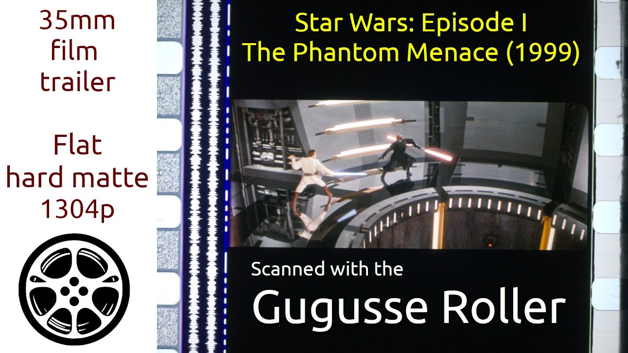 Star Wars: Episode I - The Phantom Menace (1999) trailer B, 35mm film scan, flat hard matte, 1304p