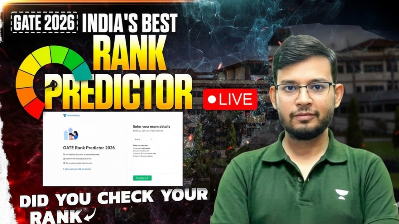 GATE 2026 India&rsquo;s Best Rank Predictor LIVE 🔥 | Check Your Expected Rank Now  | Manish Rajput Sir