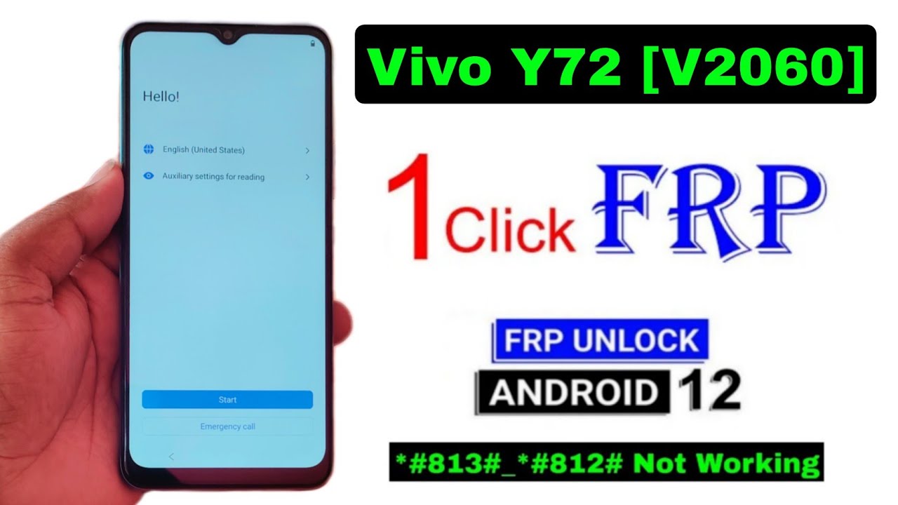 Vivo Y72 5G Frp Bypass Android 12 | Vivo Y72 (V2060) Google Account Remove Without Pc 100% Free