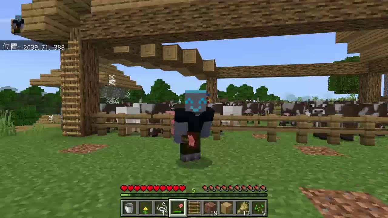 マイクラ配信今日の目標動物たちの家を作る