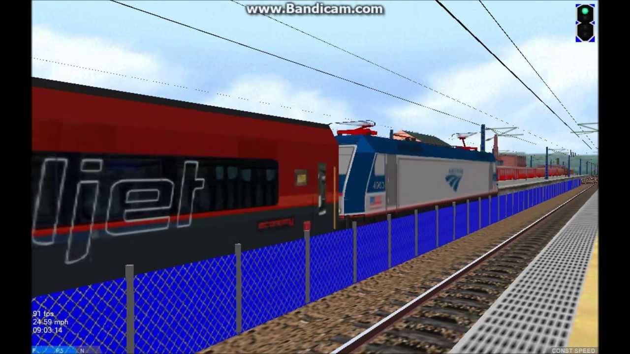 OpenBVE HD EXCLUSIVE: Amtrak ALP-46A High Speed Stop and Start (Good Motor Sound Sample)
