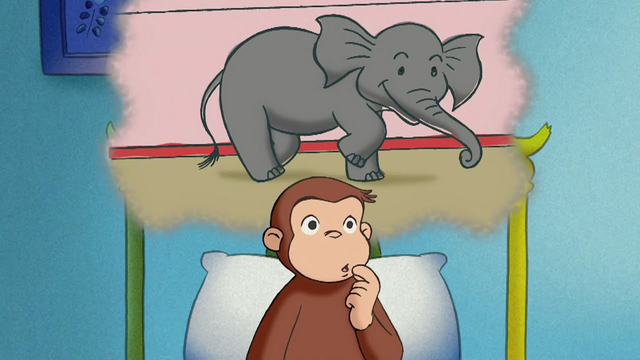 Är det en elefant på övervåningen? | Nicke Nyfiken | Tecknad Film för Barn