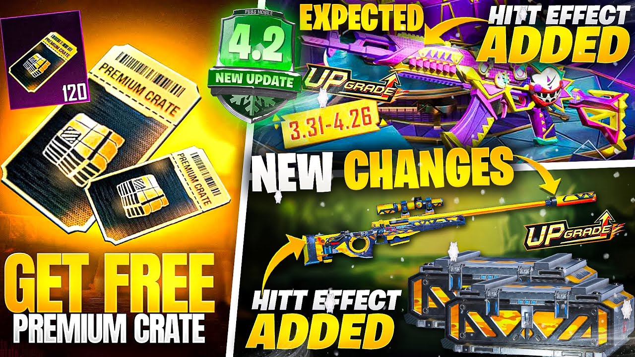 New Premium Crate Release Date | AWM & M762 New Changes | 4.2 Update  | PUBGM 