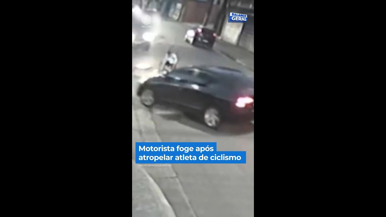 Motorista foge ap&oacute;s atropelar atleta de ciclismo | #Balan&ccedil;oGeral #Shorts