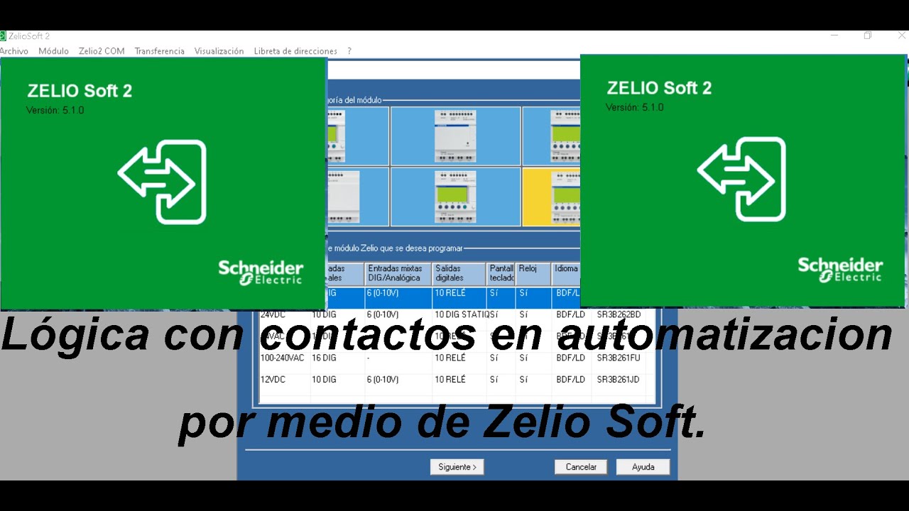 Lógica con contactos en automatización por medio de Zelio Soft.