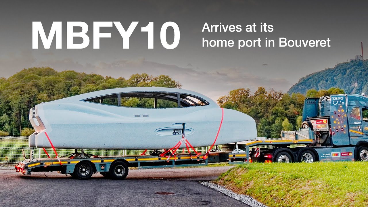 MBFY10 | MobyFly's first 10-meter zero-emission hydrofoil boat arrives in Bouveret