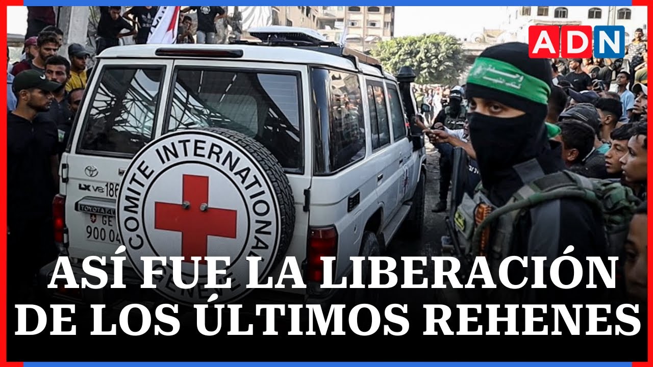Imágenes del momento: los últimos rehenes vivos de Israel fueron liberados por Hamás