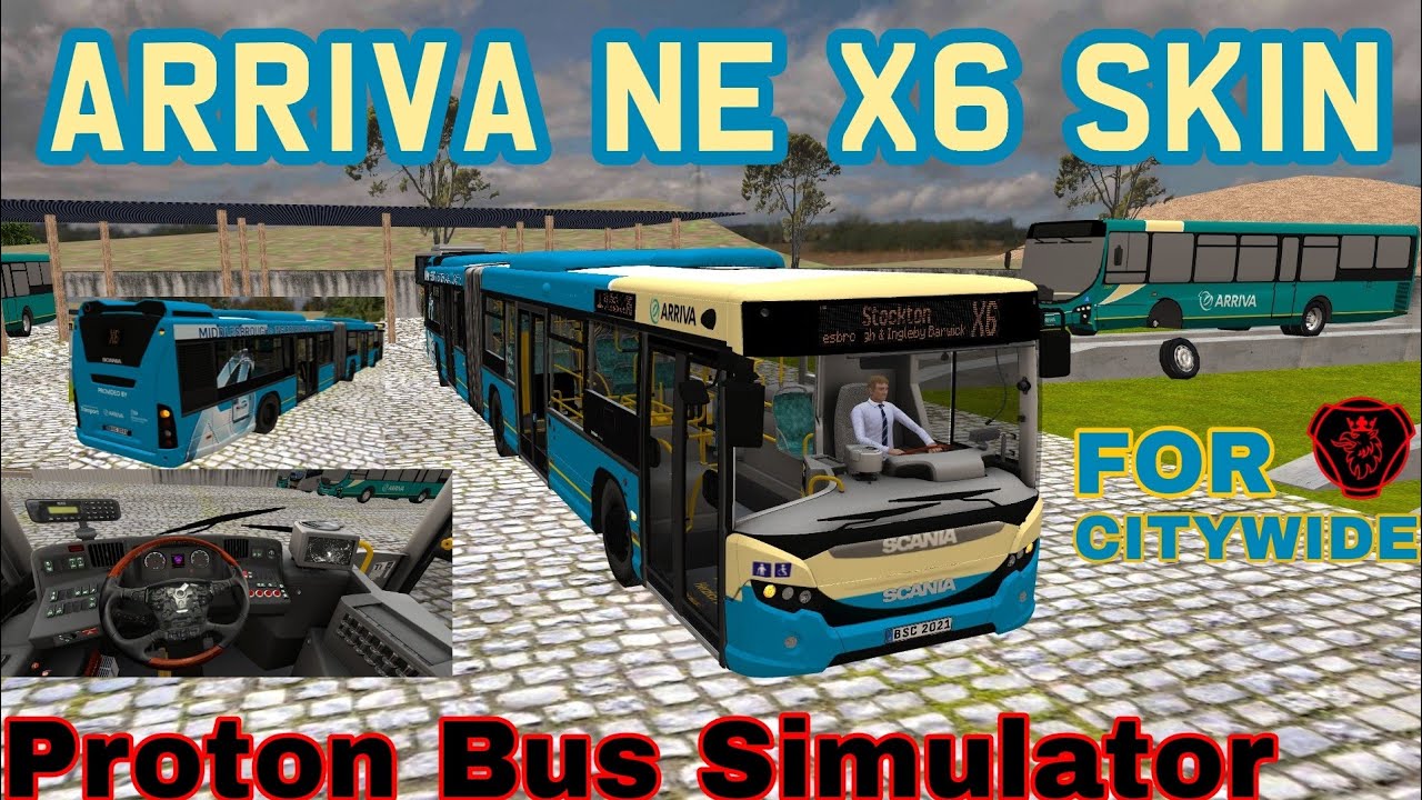 Arriva North East X6 skin for Scania Citywide in Proton Bus Simulator