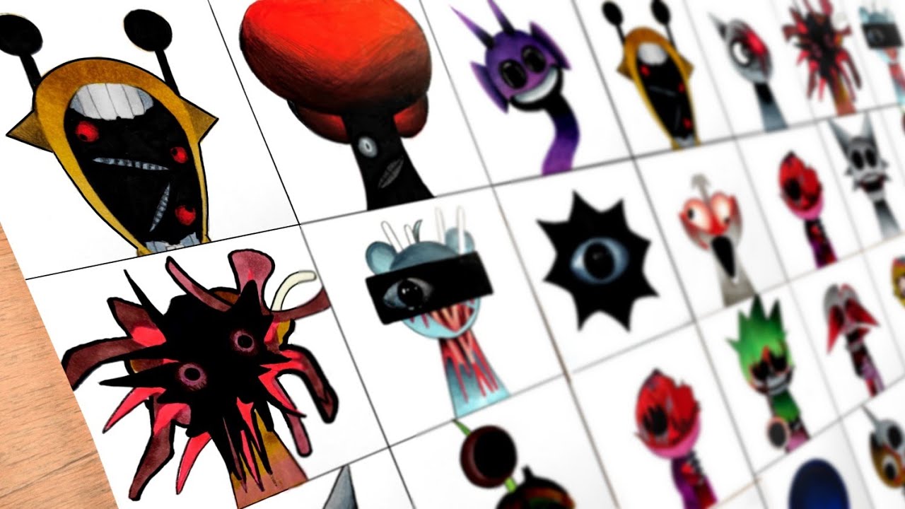 Drawing All Sprunki Phase 3/ Horror Mode ( Sprunki Incredibox )
