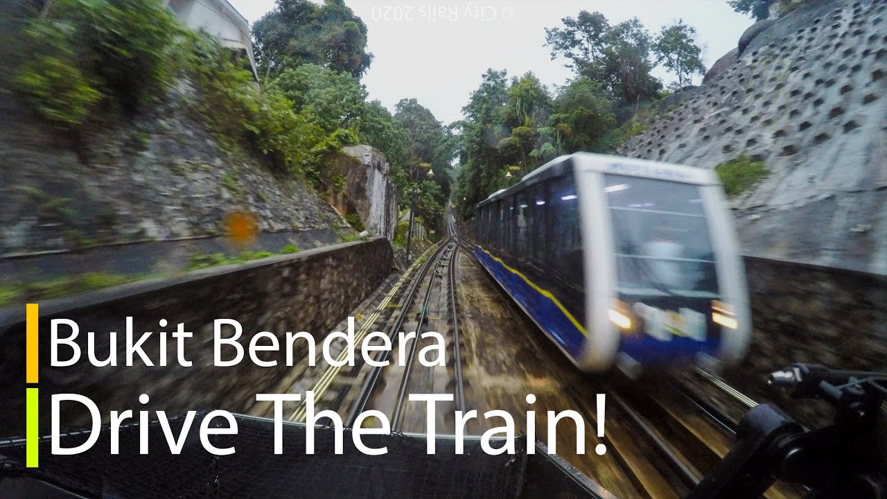 Going-Up Cab Ride Penang Hill Funicular Railway!