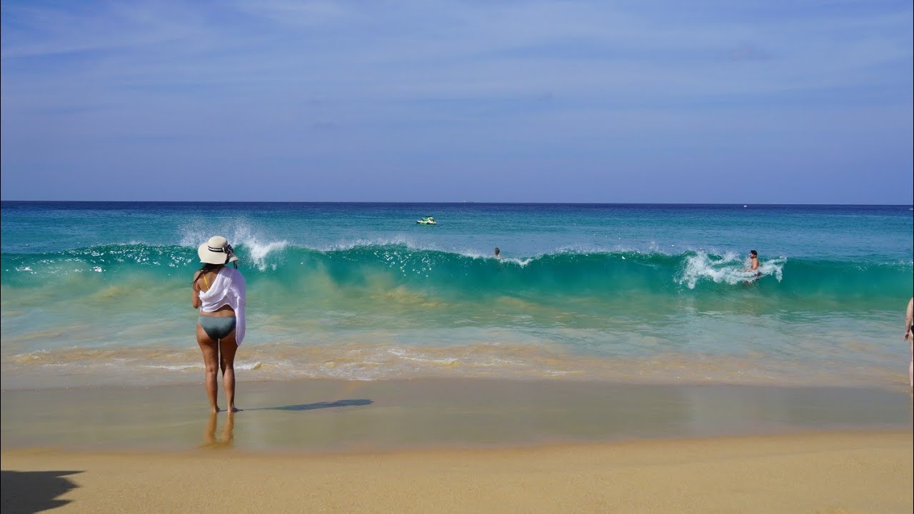Thalassa Pool Kata. Пляж Ката. Наблюдаю за белой цаплей. Thailand 2024