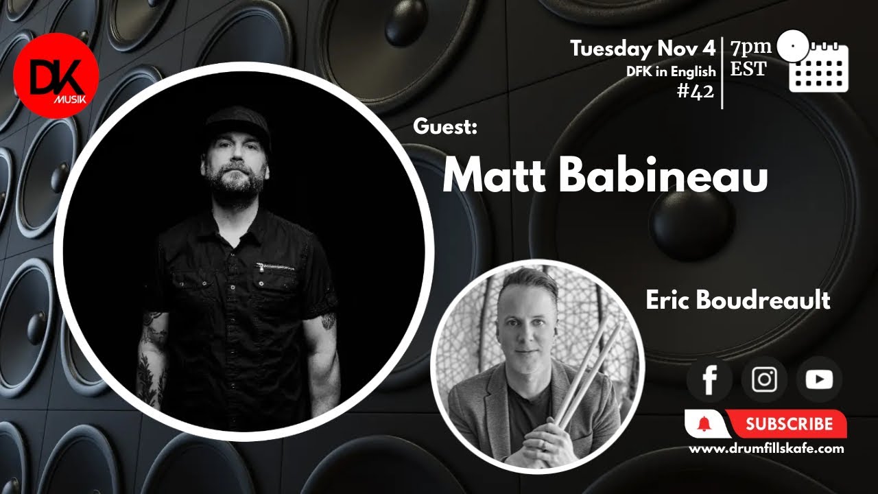 DFK in English Season 8 Episode #42 &ndash; Matt Babineau #drummer #drumfillskafe